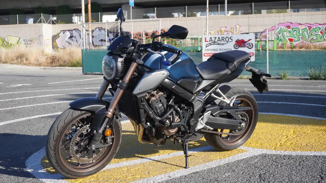Honda CB 650R training motorcycle of Lazaros Motorcycle Driving School, Limassol